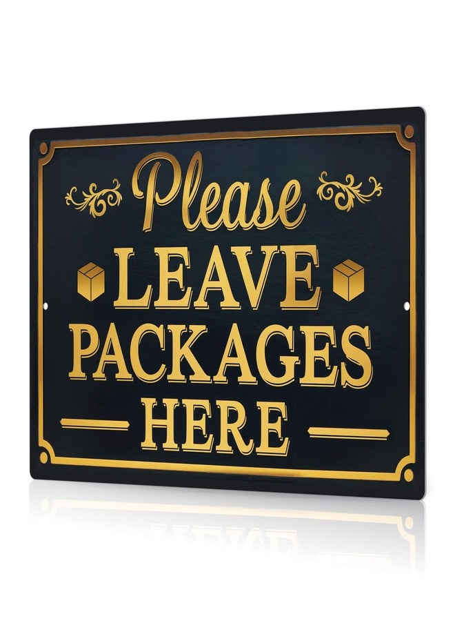 Putuo Decor Please Leave Packages Here Metal Signs Package Signs For Delivery Box Package Delivery Boxes Please Leave Packages Here Signs For Outside Deliveries Decor 8x12 In - Image 1